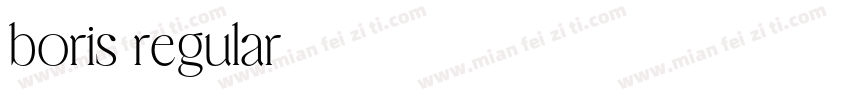 boris regular字体转换